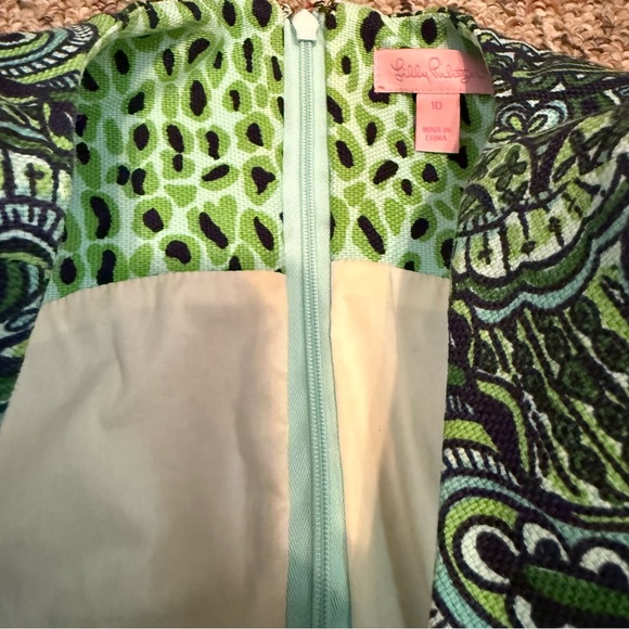 Lily Pulitzer Green Stephanie Spotcha Sleeveless Shift Dress size 10 - Picture 14 of 14